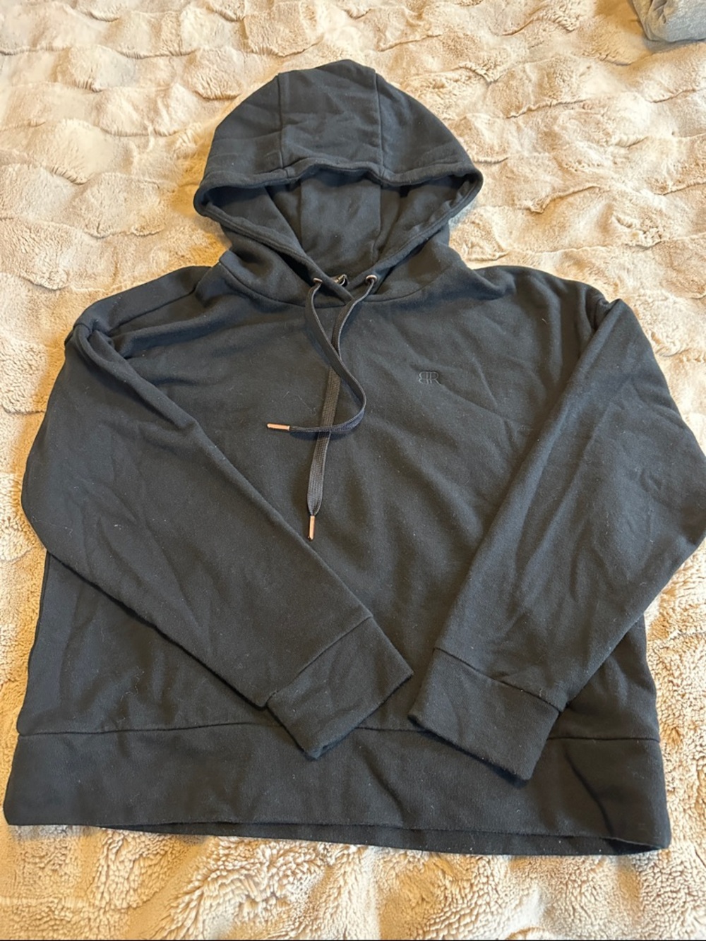 Women’s Banana Republic Petite Black Hooded Pullover Sweatshirt